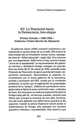 XV. La Transición Hacia La Democracia, Tres Etapas