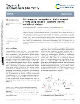 Organic & Biomolecular Chemistry