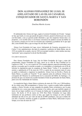 Don Alonso Fernandez De Lugo, Iii Adelantado De Las Islas Canarias, Conquistador De Santa Marta Y San Borondón