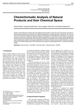 Cheminformatic Analysis of Natural Products and Their Chemical Space