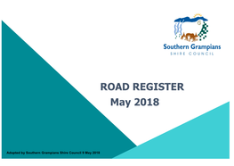 ROAD REGISTER May 2018