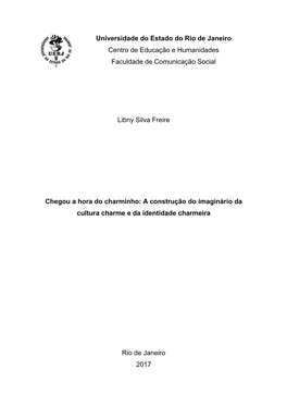 Universidade Do Estado Do Rio De Janeiro Centro De Educação E Humanidades Faculdade De Comunicação Social