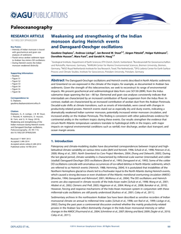 Weakening and Strengthening of the Indian Monsoon During Heinrich