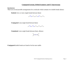 Conjugated Systems, Orbital Symmetry and UV Spectroscopy