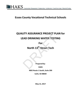 Essex County Vocational Technical Schools QUALITY