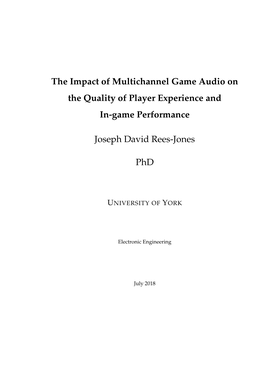 The Impact of Multichannel Game Audio on the Quality of Player Experience and In-Game Performance