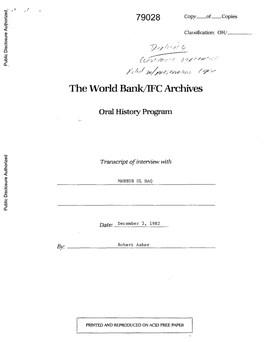 World Bank Document