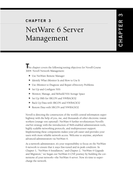 Netware 6 Server Management CHAPTER 3