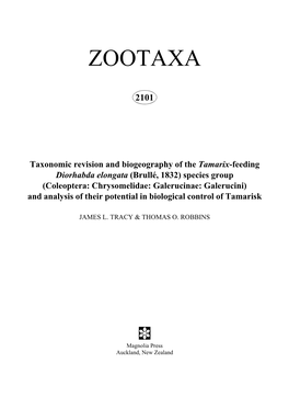 Zootaxa, Taxonomic Revision and Biogeography of the Tamarix