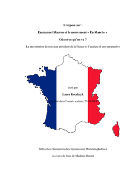 Laura Kotalczyk L'exposé Sur Emmanuel Macron Et Le