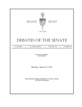 Debates of the Senate