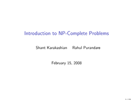 Discussion of NP Completeness