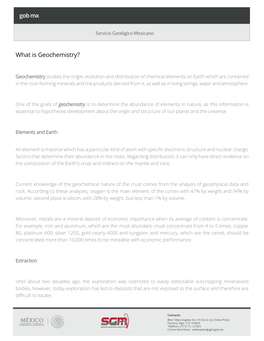 What Is Geochemistry?