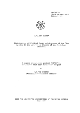 Distribution, Altitudinal Range and Abundance of the Fish Species in the Lower Order Streams of the Sepik-Ramu Catchment