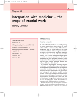 The Scope of Cranial Work Zachary Comeaux