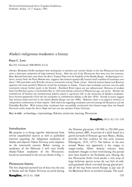 Alaska's Indigenous Muskoxen: a History