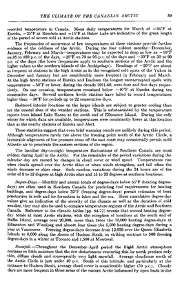 THE CLIMATE of the CANADIAN ARCTIC 59 Recorded Temperature in Canada