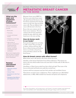 Metastatic Breast Cancer in the Bone