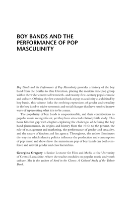 Boy Bands and the Performance of Pop Masculinity