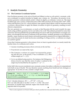 3 Analytic Geometry