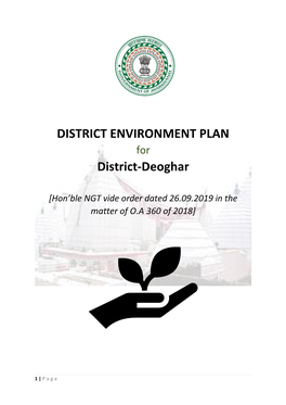 DISTRICT ENVIRONMENT PLAN District-Deoghar