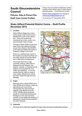 Town Centre Profiles to Arrive by 31St December 2013