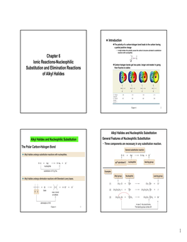 Chapter 6 Ionic Reactions-Nucleophilic Substitution