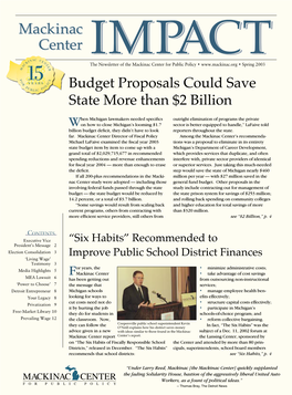 Budget Proposals Could Save State More Than $2 Billion