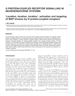 G Protein-Coupled Receptor Signalling in Neuroendocrine Systems