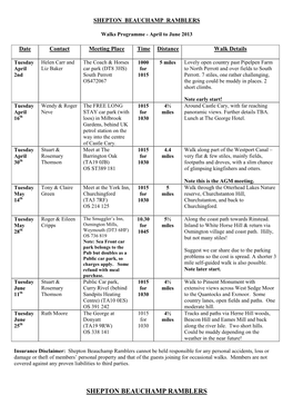 Shepton Beauchamp Ramblers
