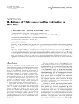The Influence of Wildfires on Aerosol Size Distributions in Rural Areas
