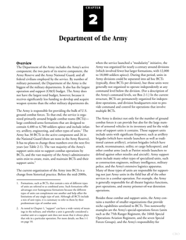 The U.S. Military's Force Structure: a Primer