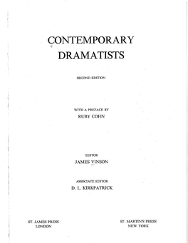 Contemporary Dramatists 9