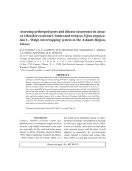 Assessing Arthropod...Fening Et Al.Indd