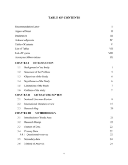 Table of Contents