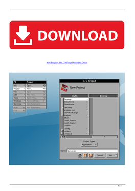 New Project the Gnustep Developer Guide