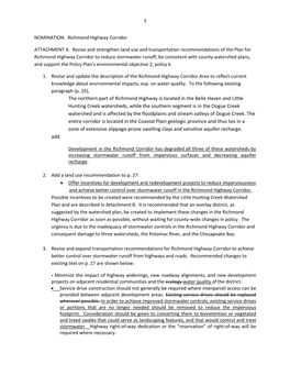 The Northern Part of Richmond Highway Is Located in the Belle Haven and Little Hunting Creek Watersheds, While the Southern Segm