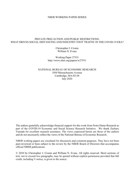 Private Precaution and Public Restrictions: What Drives Social Distancing and Industry Foot Traffic in the Covid-19 Era?