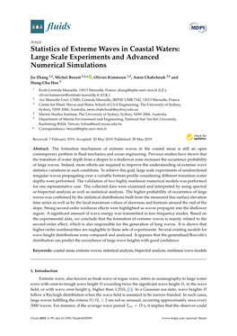 Statistics of Extreme Waves in Coastal Waters: Large Scale Experiments and Advanced Numerical Simulations