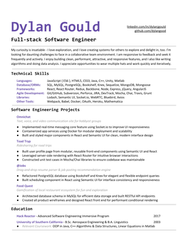 Dylan Gould Github.Com/Dylangood