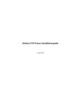 Debian GNU/Linux Installationsguide