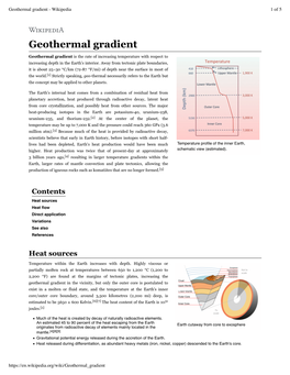 Geothermal Gradient - Wikipedia 1 of 5