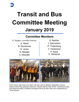 Transit and Bus Committee Meeting January 2019