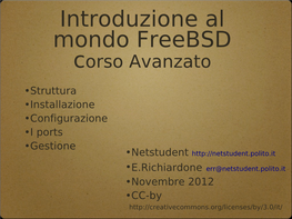 Introduzione Al Mondo Freebsd Corso Avanzato