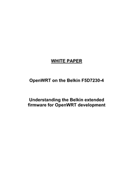 Papers/Openwrt on the Belkin F5D7230-4.Pdf