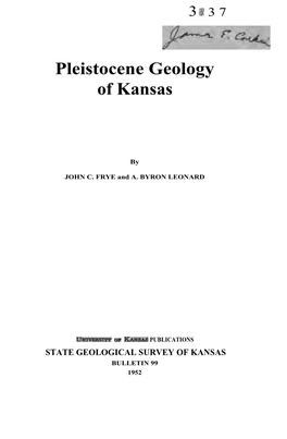 Pleistocene Geology of Kansas