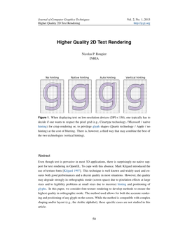 Higher Quality 2D Text Rendering