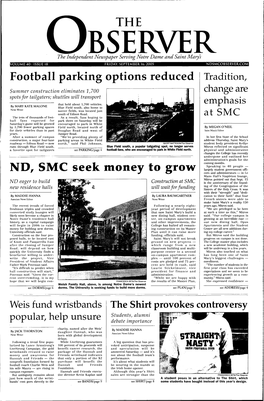 ND, SMC Seek Money to Grow Largely Student Government Olli­ Cers and Administrators - in I.E Mans Llall's Stapleton Loungn, Mitros Pointnd out That Sept