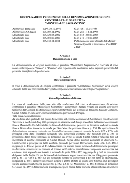 Docg Montefalco Sagrantino Con Un Apposito Decreto Ministeriale (20 Giugno 2002)