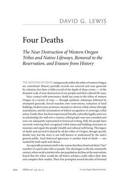 Four Deaths: the Near Destruction of Western